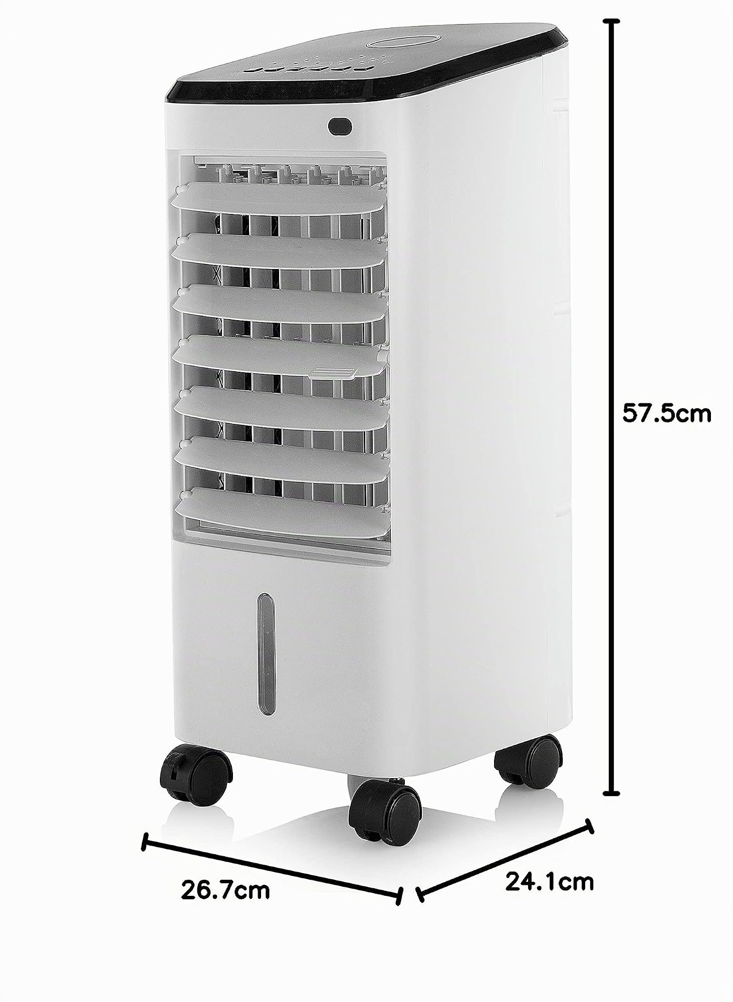 Tristar Raffrescatore Evaporativo AT-5446, 65 watt, 3 impostazioni, Ventilazione ad Acqua, Telecomando, Bianco