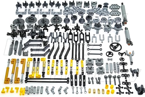 Miniatura 2 de 169pcs Technic-Parts Axle-Pin-Connector Compatible con las principales marcas de piezas técnicas, ruedas de cadena de enlace de dirección suspensión