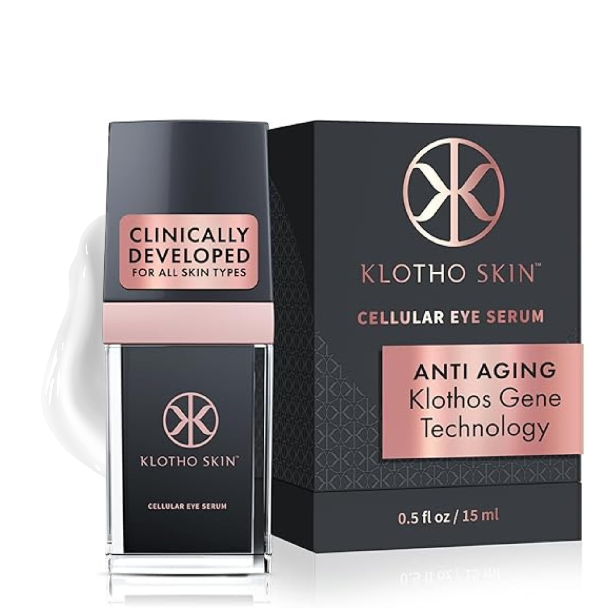 MU Distributions Klotho Skin Under Eye Serum, Anti-Aging Eye Cream for Wrinkles, 15 ml