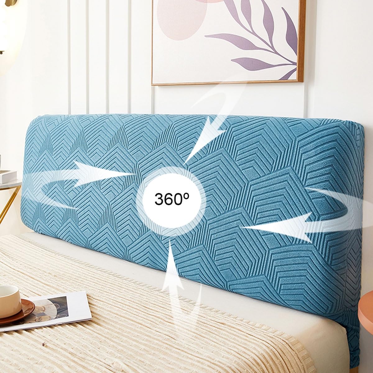 Housse De Tête De Lit Extensible En Velours - Protection Lavable Pour Lits Simple à King Size | Gris, Taille 160 Cm