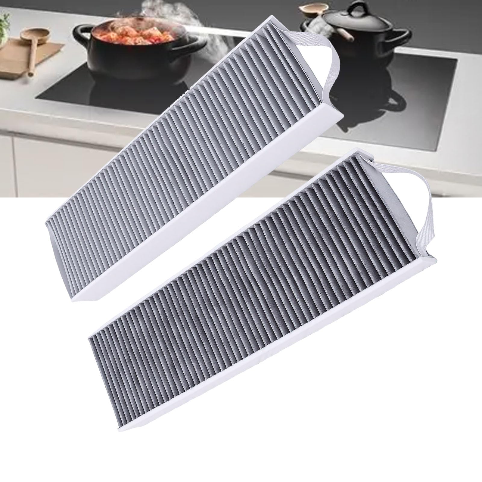 Filtro di Ricambio per Cappa, 2 Pezzi, Lavabile, Carbone Attivo, per