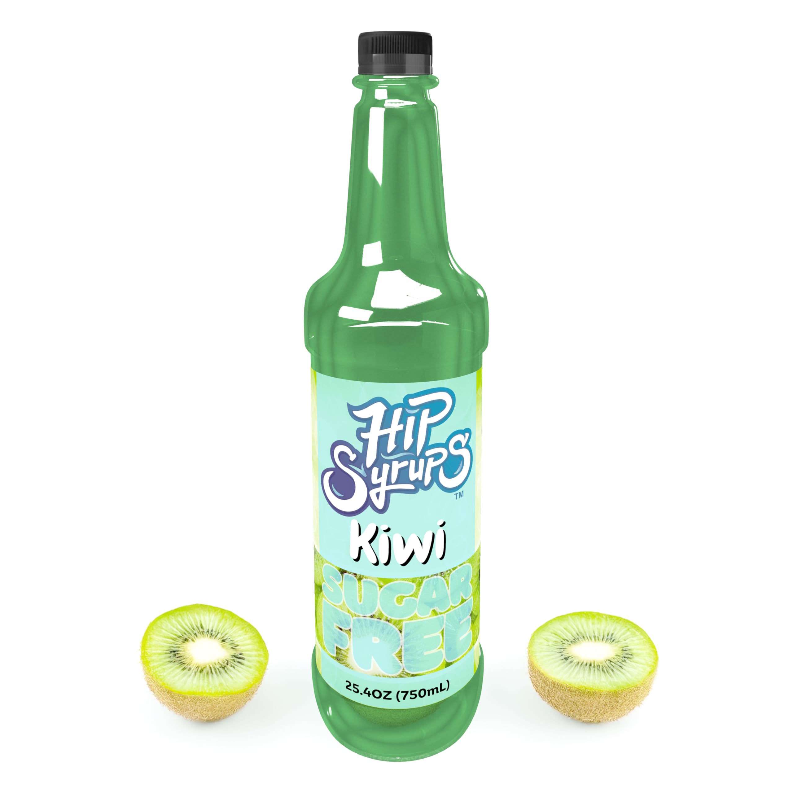 Hip Syrups - Kiwi Sugar Free Syrup Designed for Water Flavor, Bubble Tea, Boba Tea, Cocktails, Kiwi Flavoring, Water Enhancer, Drink Mix for Ice Tea, Lemonade & More, Zero Calorie Flavoring, Keto Friendly, Sugar Free