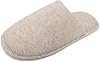 ofoot Womens Indoor Memory Foam Cotton Scuff Slippers Slip On Summer House Shoes Flats Breathable Lightweight Washable Non Skid Rubber Soles