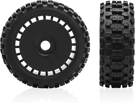 接着済みバギーホイール&タイヤ 4個 Arrma 1/8 Typhon 6S対応 Uprade 高品質 17mm ホイール 六角 接着済みタイヤ フォームインサート付き Arrma Typhon 6S 3S RC オフロード カー-Typhon-C-ブラック