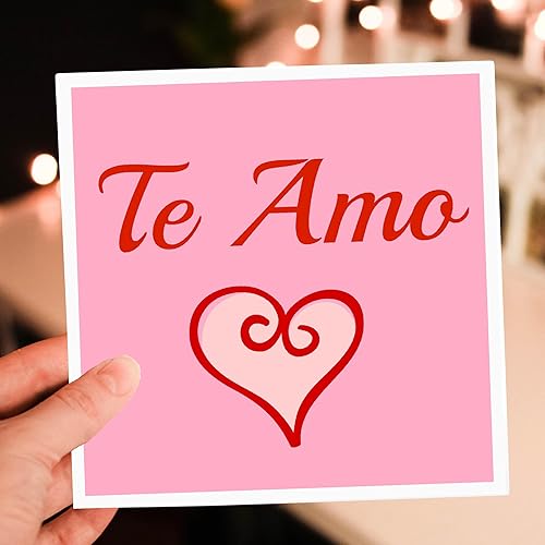Miniatura 7 de 3dRose Te Amo I Love You en español, tarjetas de felicitación con letras rojas, 6 x 6 pulgadas, juego de 12 (gc_201925_2)
