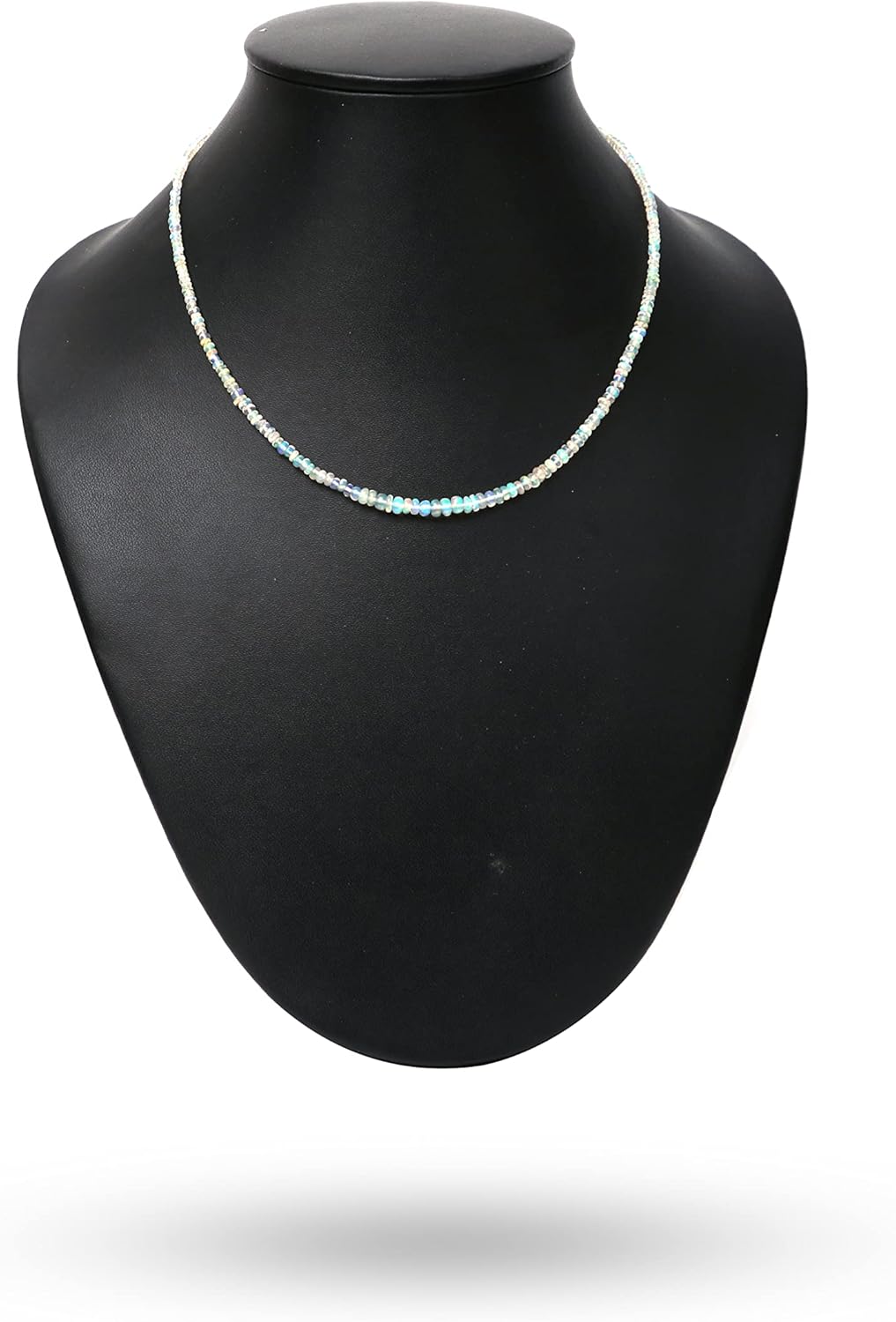 Natural Beaded Gemstone Choker Necklace,Smooth Rondelle Bead, Birthstone Necklace, Energy Healing Crystal, Gift For Her, 925 Sterling Silver Jewelry 18 Inch - Image 6