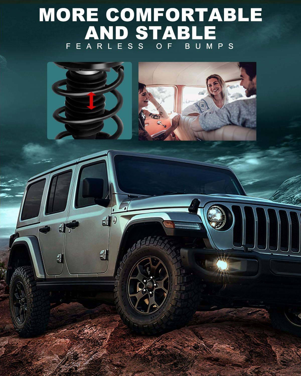 AUTOMUTO Strut Spring Assembly Front Pair Shock Absorber Fit 2000-2005 for Ford Focus