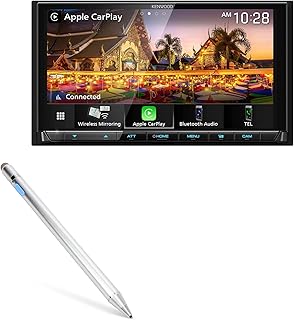 BoxWave Stylus Pen Compatible with Kenwood DMX958XR - AccuPoint Active Stylus, Electronic Stylus with Ultra Fine Tip for Kenwood DMX958XR - Metallic Silver
