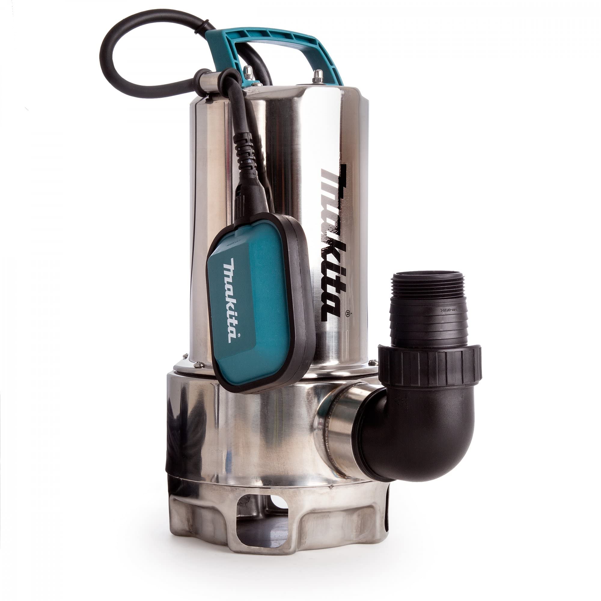 Makita PF1110 Electric Submersible Pump, Dirty Water Up to 35 mm Particle Size) 1100 W Stainless Steel