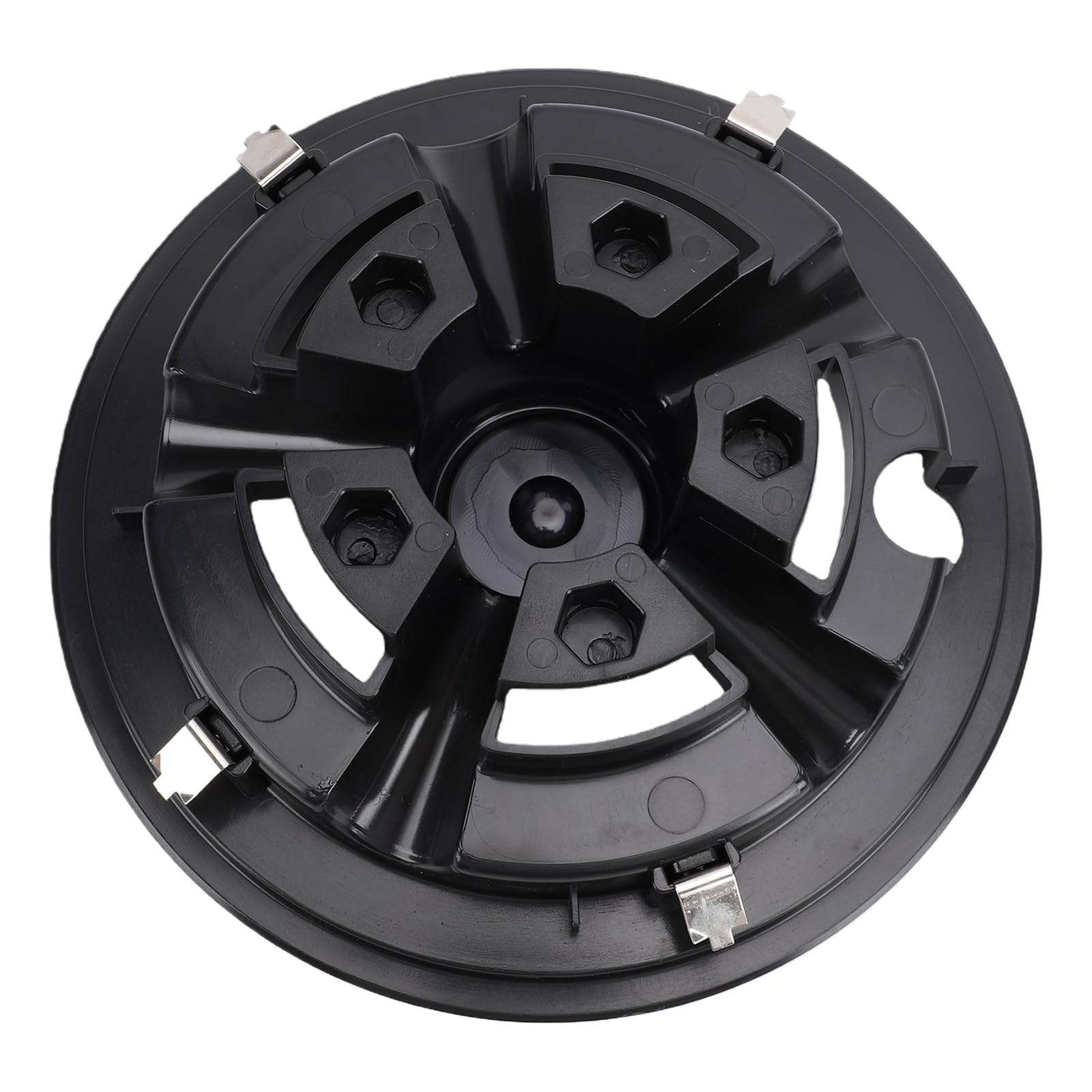 Paquet de 4 Couvercles de Moyeu de Roue de Chariot de de 8 Pouces, Remplacement de Capuchon de Moyeu de Chariot de Noir pour Voiture de Club E Z GO, avec Conception à Clipser