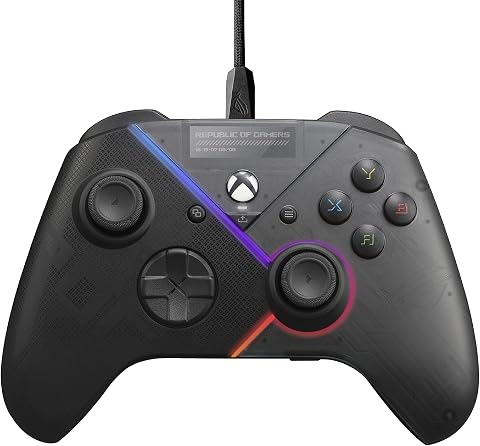 ASUS ROG RAIKIRI, Controller Gaming per PC e XBOX, RGB, Nero