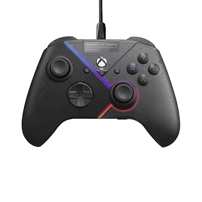 Asus ROG Raikiri - Manette Gaming PC - Deux Boutons arrière, gâchettes Gauche et Droite, Personnalisation de la Zone Morte, DAC ESS intégré, sensibilité du Joystick
