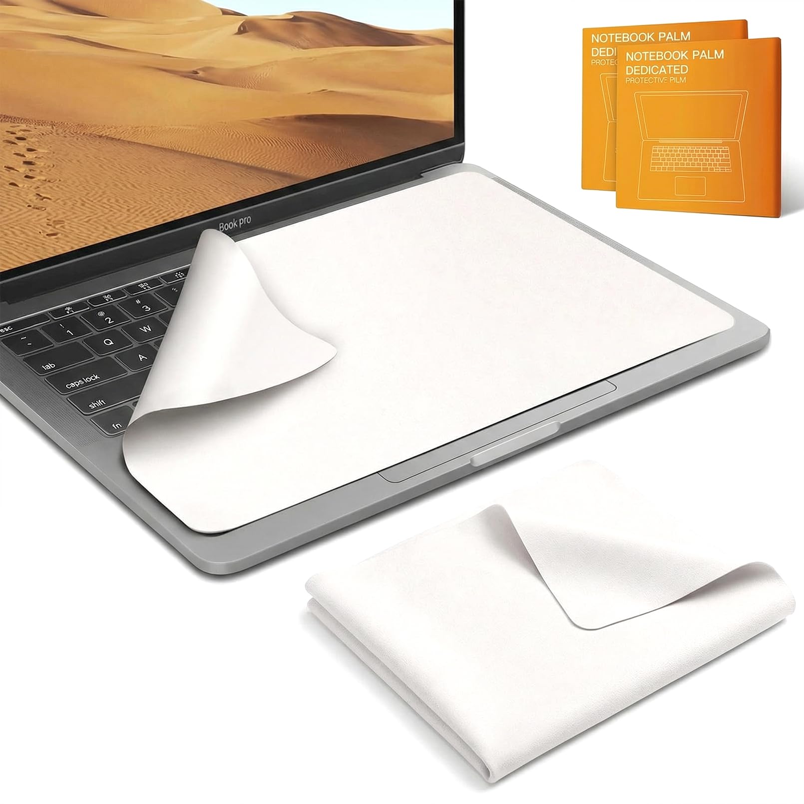 2 protezioni per tastiera per MacBook Air/Pro, schermo per tastiera 15 pollici e 16 pollici, panno in microfibra (34 x 22,5 cm) per MacBook Pro, protezione tastiera per MacBook Air 15 pollici