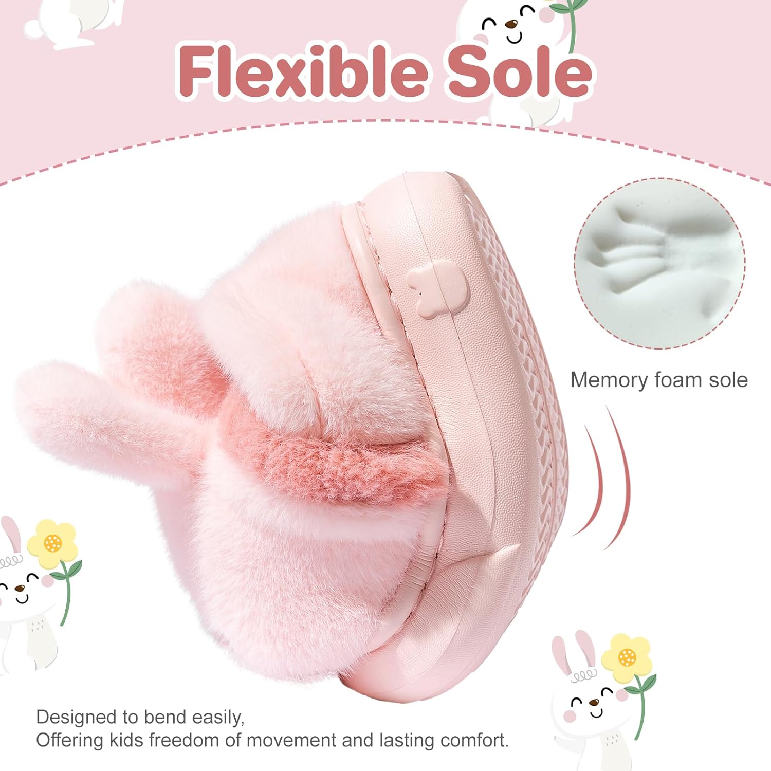 Drecage Toddler Kids Slippers Girls Boys House Shoes Winter Slippers Plush Warm Soft with Cute Cartoon Design Indoor Shoes - Image 4