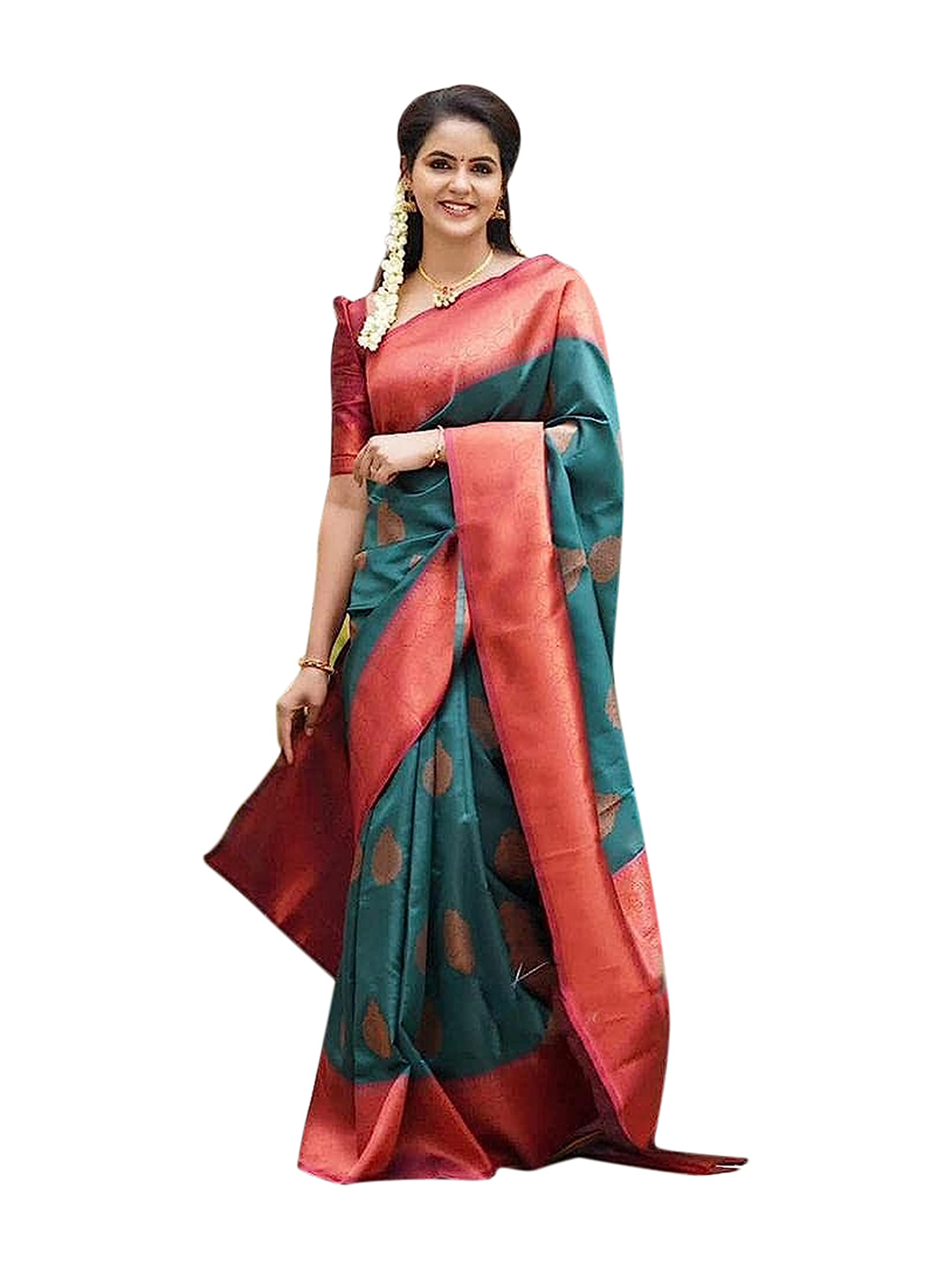 Shiv TextilesWomens Banarasi Silk Saree with Blouse Perfect for Every Occasion