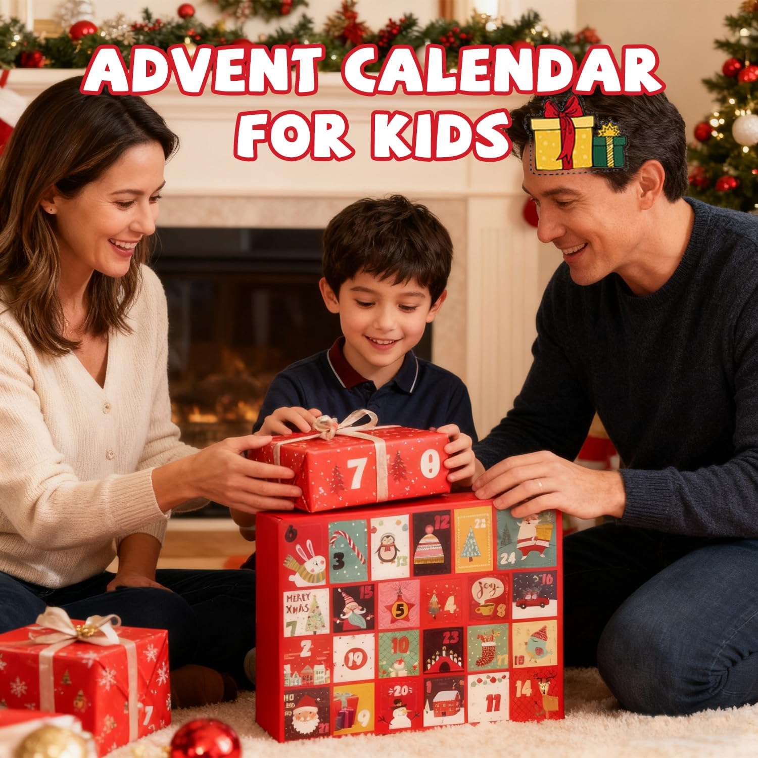 Advent Calendar 2025 Building Blocks Kit Cartoon Character Sets Boys Advent Calendar Christmas Gift 24 Days Christmas Countdown Calendar (Hero Block)