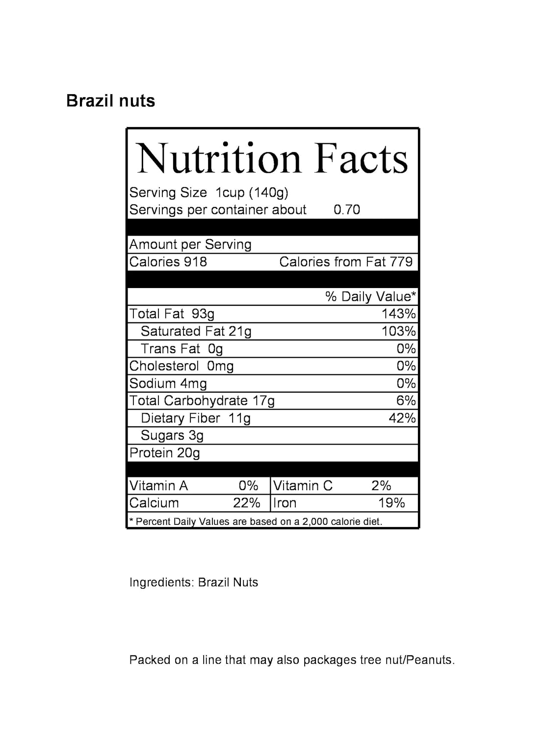 Gourmet Brazil Nuts by Its Delish, 10 lbs Bulk