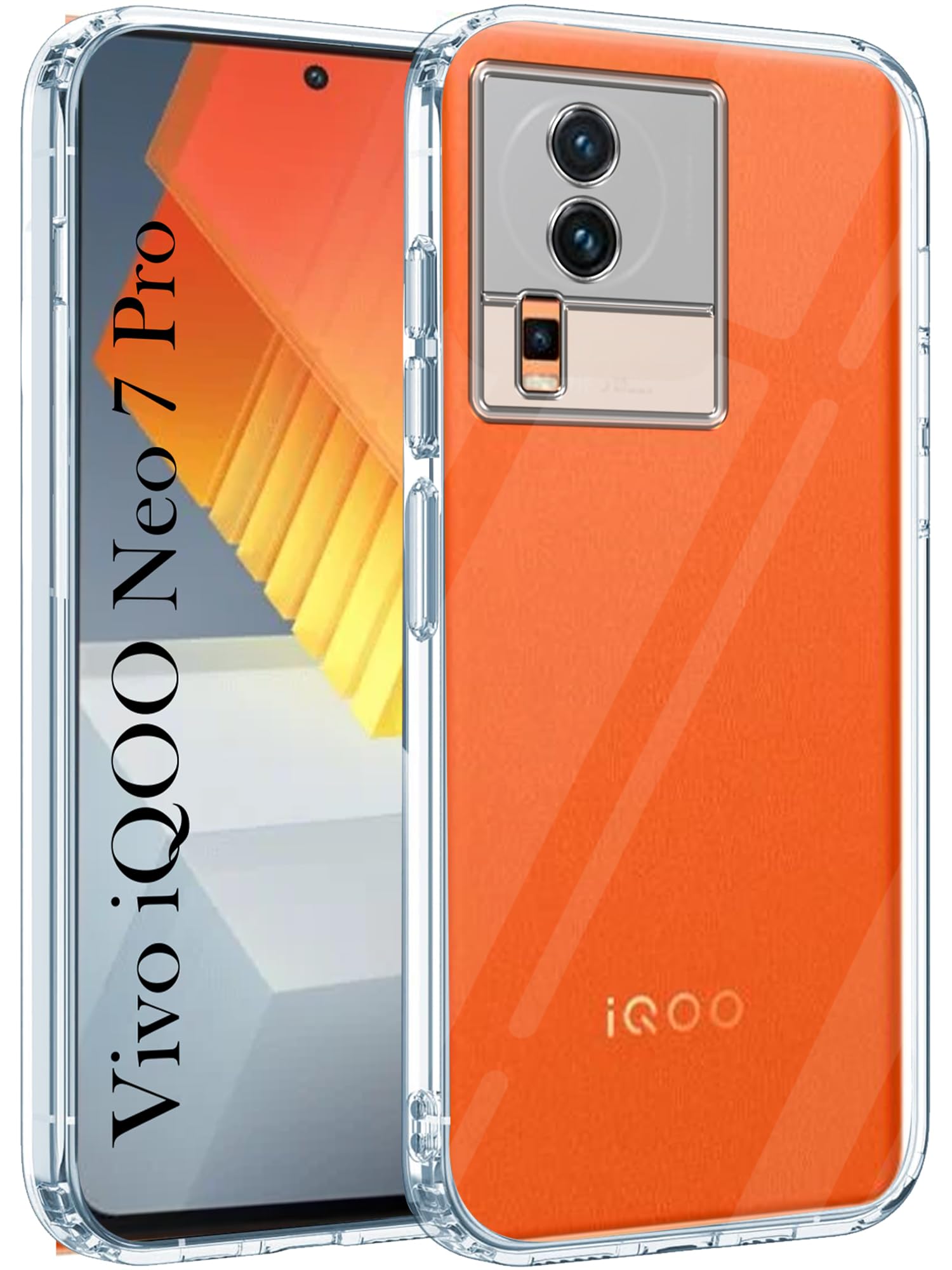 Jkobi Back Cover for Vivo IQOO Neo 7 Pro (Silicone Clear Shockproof Case with Camera Protection | Soft and Flexible | Transparent) (B0D4QMJGMQ) Amazon Price History, Amazon Price Tracker
