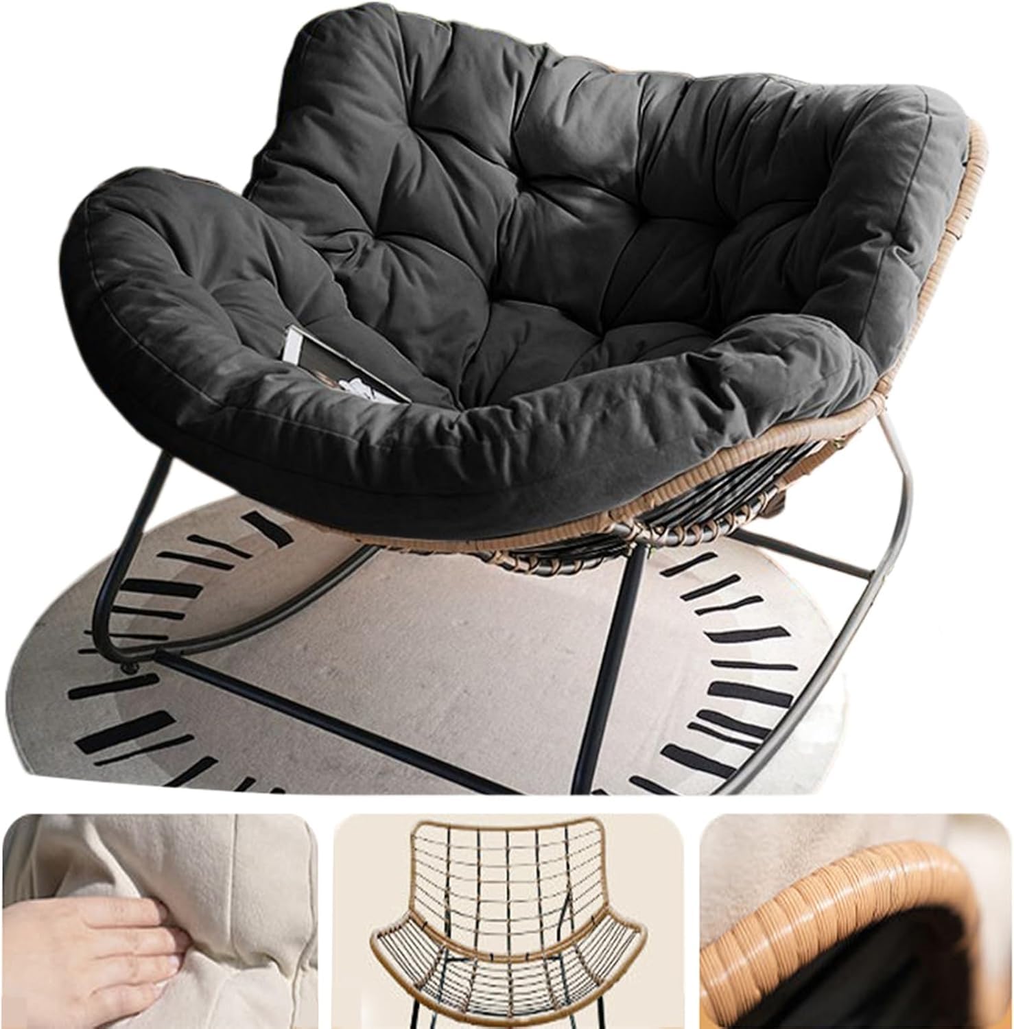Sièges d'intérieur œuf et fauteuil relax de jardin suspendu