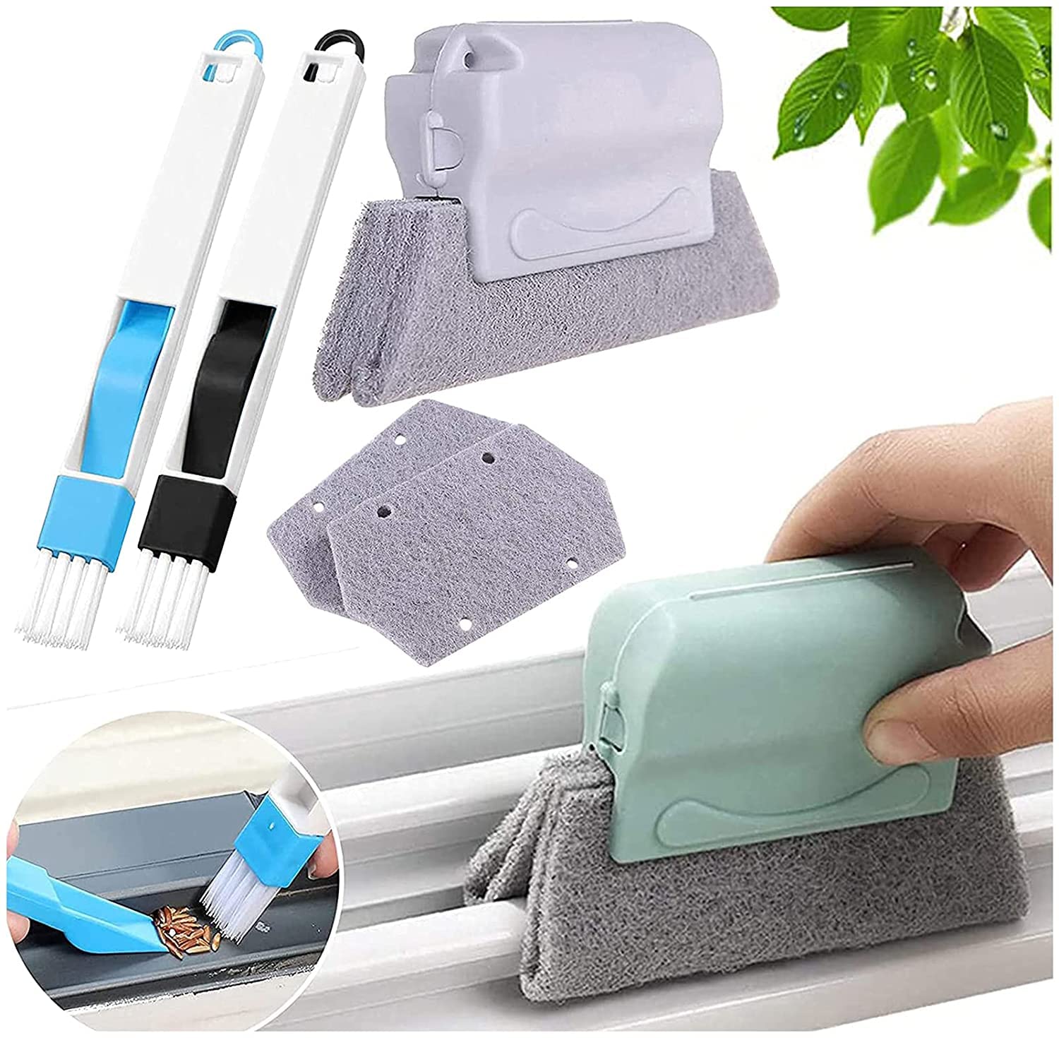 DVH Home Cleaning Accessories Sliding Window Cleaning Brush Window Groove Cleaning Tools with dust Cleaner Brush and Mini dust pan Home Cleaning Products for All Corners Edges (Cleaning Accessories-2) (B09KQX8Z5Q) Amazon Price History, Amazon Price Tracker