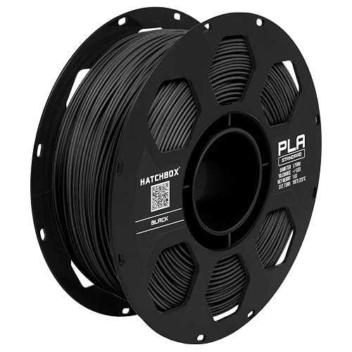 HATCHBOX PLA Filament 1.75mm Black 1KG Spool, +/- 0.03mm Accuracy, Clog Free, for Ender 3, Bambu Lab, Prusa HATCHBOX PLA Filament 1.75mm Black 1KG Spool, +/- 0.03mm Accuracy, Clog Free, for Ender 3, Bambu Lab, Prusa