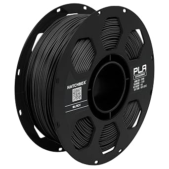 HATCHBOX 1.75mm Black PLA 3D Printer Filament, 1 KG Spool, Dimensional Accuracy +/- 0.03 mm, 3D Printing Filament