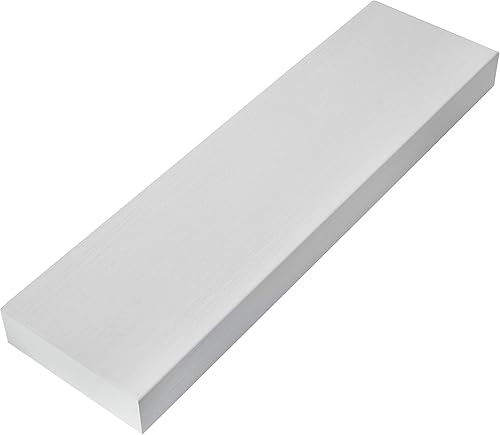 Mikasa Estante grueso para dormitorio, sala de estar, baño, cocina, cuarto de bebé con soporte de poste, 36 pulgadas, color blanco