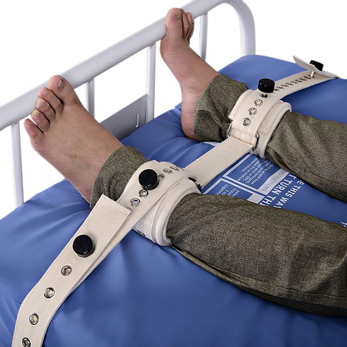 Magnetic control limb holder for bed or wheelchair