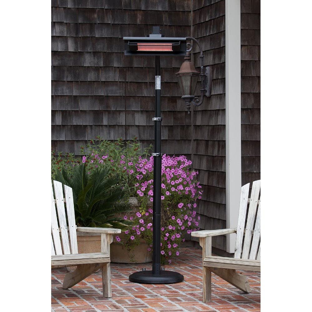 Amazon.com : Fire Sense 02678 Telescoping Offset Pole Mounted Infrared  Patio Heater With Wheels 1500 Watt Indoor Outdoor Powder Coated Steel Tip  over Protection System Cover Included - Black : Portable Outdoor