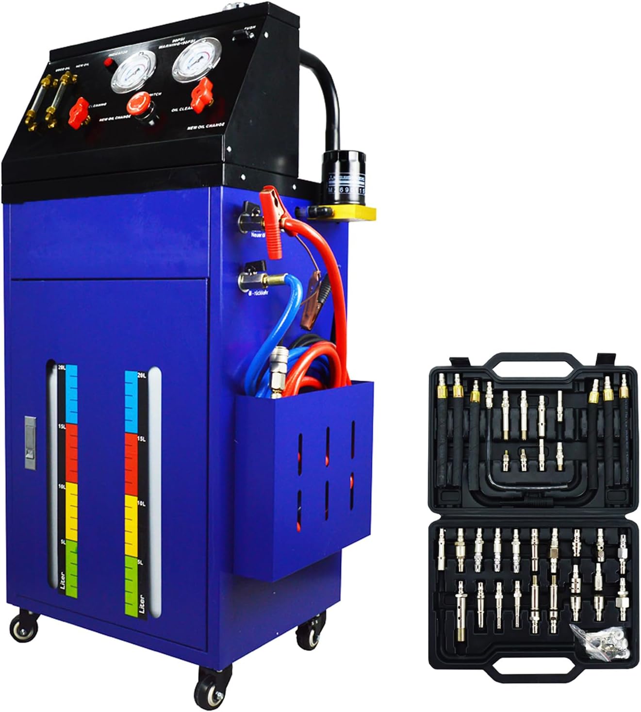 Auto Transmission Flush Machine Fluid Oil Exchange Cleaning and Replacement Machine for Automatics 70W 5.3gal*2