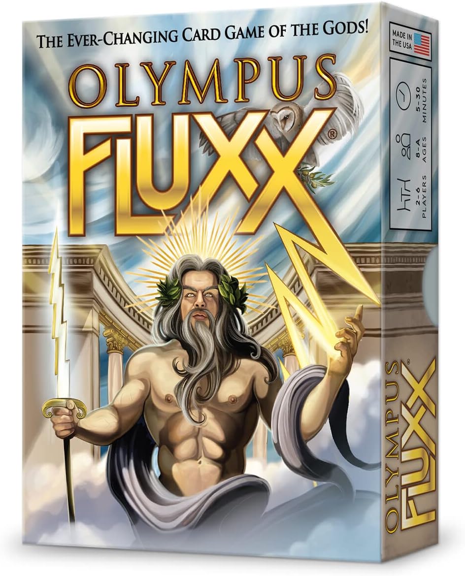 Looney Labs Olympus Fluxx Card Game - Explore Mythology with Rule-Changing Twists