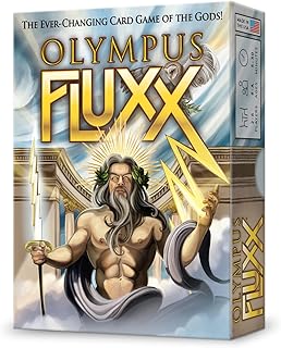 Looney Labs Olympus Fluxx – Card Games Adults and Kids - 2-6 Players – Card Games for Family – 5-30 Mins of Gameplay – Games for Family Game Night – Card Games for Kids & Adults Ages 8+ - English