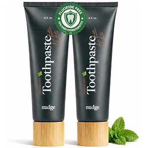 Nudge 10 Nano Hydroxyapatite Toothpaste Remin Formula with Vitamin E Fluoride-Free SLS-Free Helps Remineralize Enamel Supports Dry Mouth