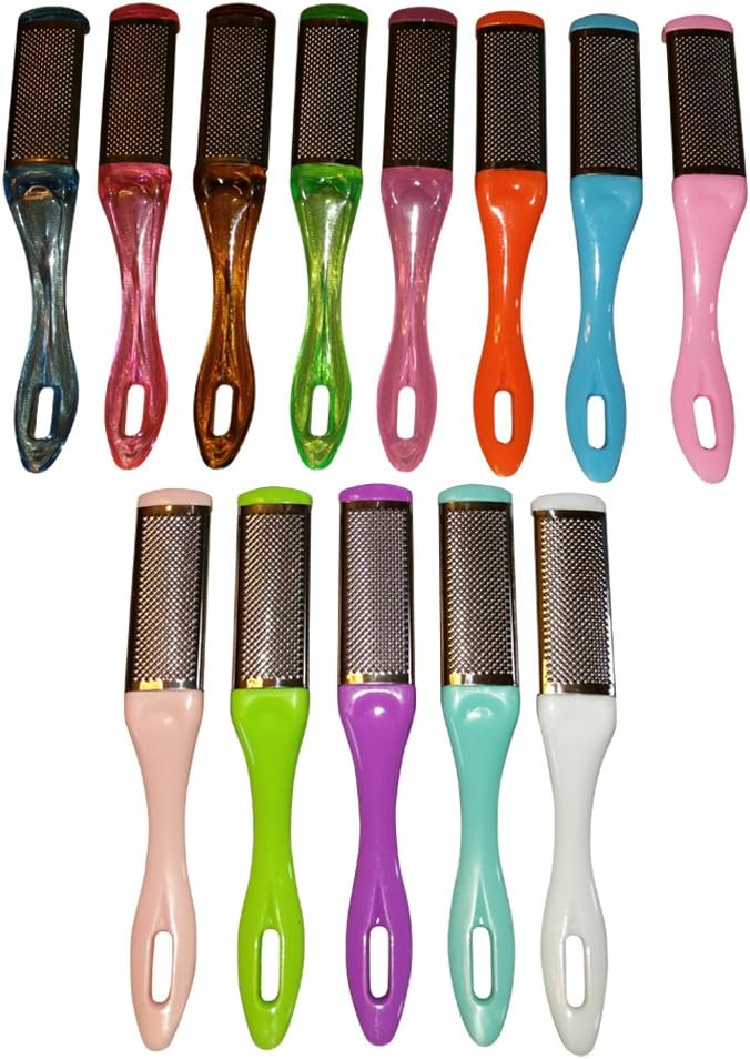 Foot File and Callus Remover by Precision Living - 2 Sided - Like Getting A Professional Pedicure at Home - Best Tool For Cracked Heels - No More Pumice Stones or Foot Scrubs Needed - One of 13 Assorted colors in picture will be sent randomly : Beauty & Personal Care