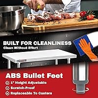 Vista 5 de DuraSteel - Mesa de trabajo de acero inoxidable para alimentos (grado comercial)