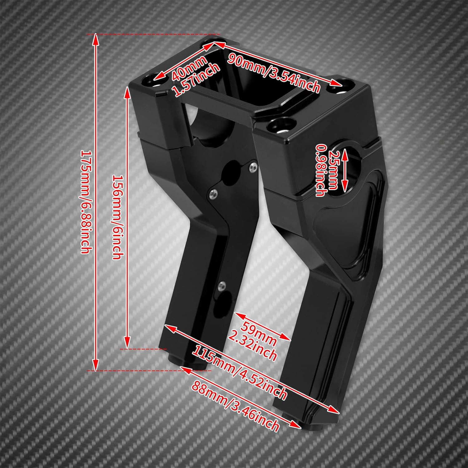 Motorcycle Handlebar Risers Handle Bar Riser Fit For Harley Softail Sport Glide Street Bob Lowrider ST FXST 2018-2023 with 1.0" Clamping Area (Black 6 inch tall)