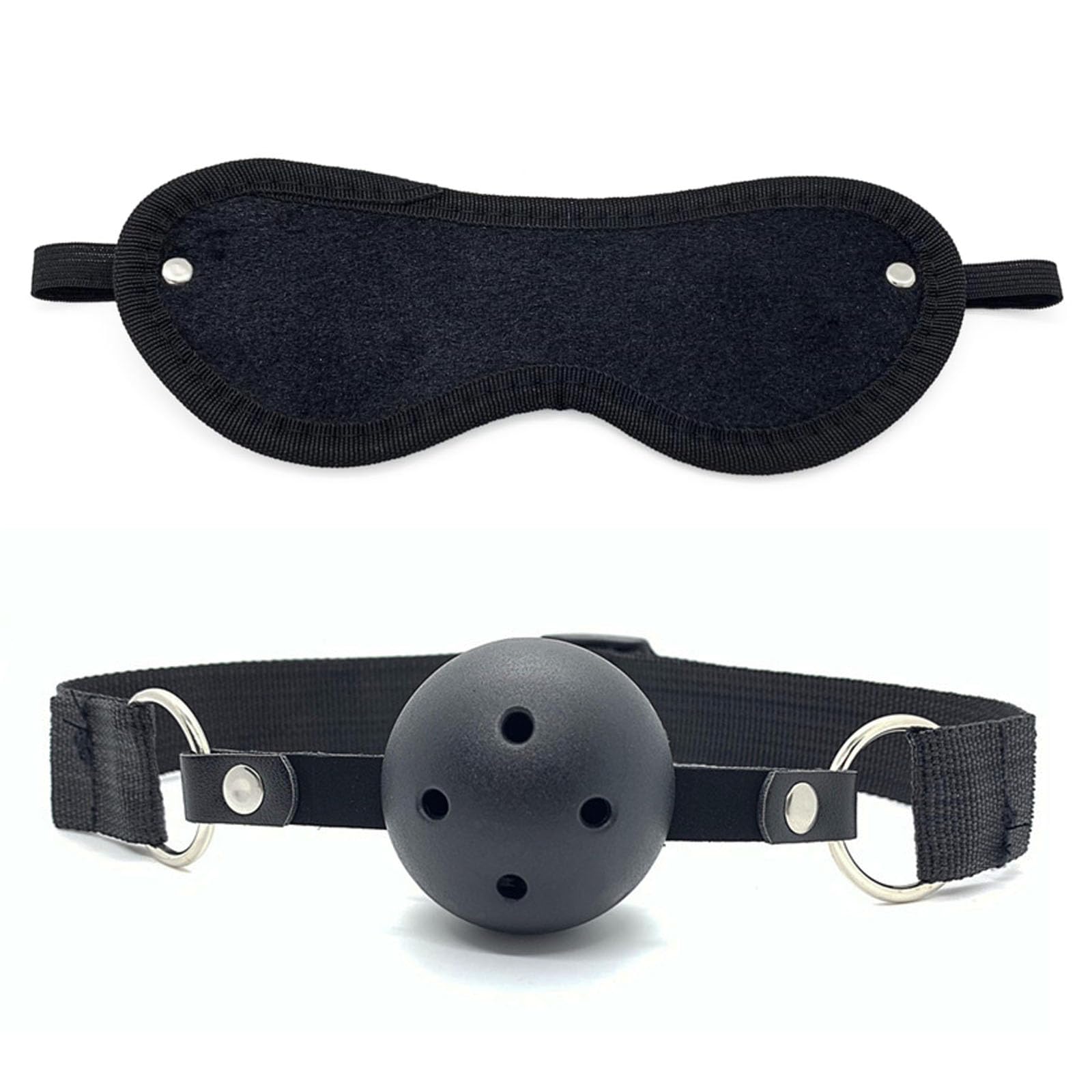 Set di 23 pezzi per bondage multifunzionale, kit di plug anali con cinghie in nylon e peluche BDSM per giochi di allenamento di coppia -LC21ITW (Nero:Z)