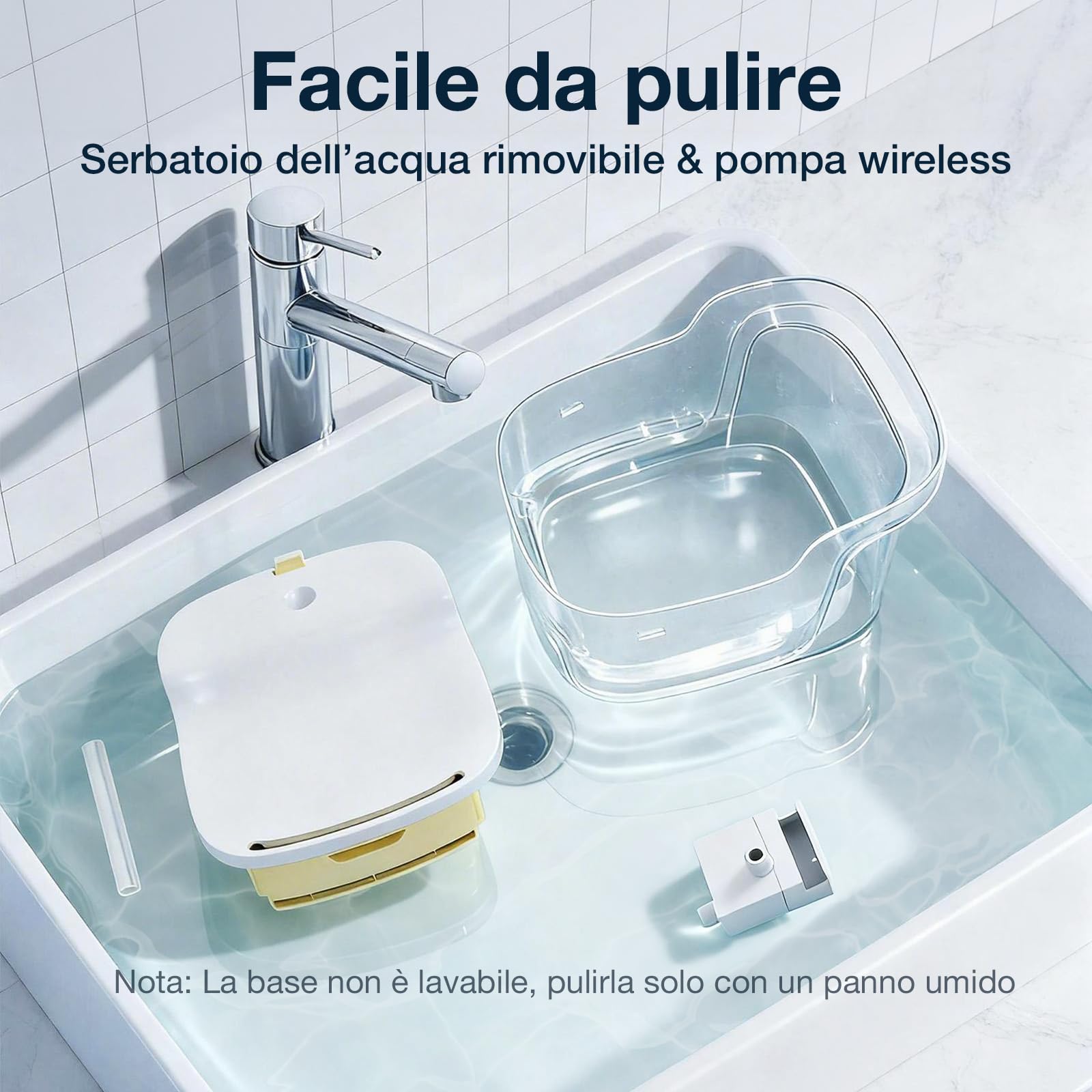 PETGUGU Fontanella per Gatti Intelligente con Monitoraggio dell’Acqua e Report AI, Fontana per Gatti y Cani con Filtro a 8 Strati, Pompa Senza Fili Silenziosa <20 dB, Sensore di Movimento 50cm