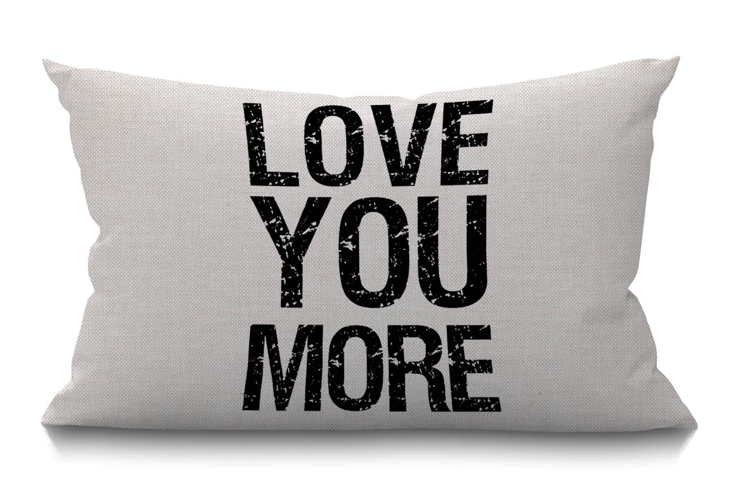 Bgbdeia Multi 105 Cushion Cover,Love You More Rectangle Outdoor Cushion Covers 12X20 Inch, 30 X 50 Cm Cushion Cover With Invisible Zip For Sofa Chair Living Room
