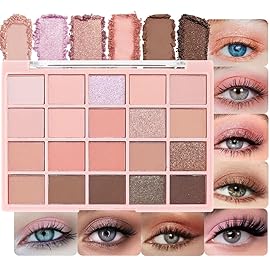 CAKAILA 20Colors Nude Pink Brown Basics Matte Eyeshadow Palette,Eye Shadow Travel Makeup Palette all in one Long Lasting Waterproof,Great for Travel Gift Kit
