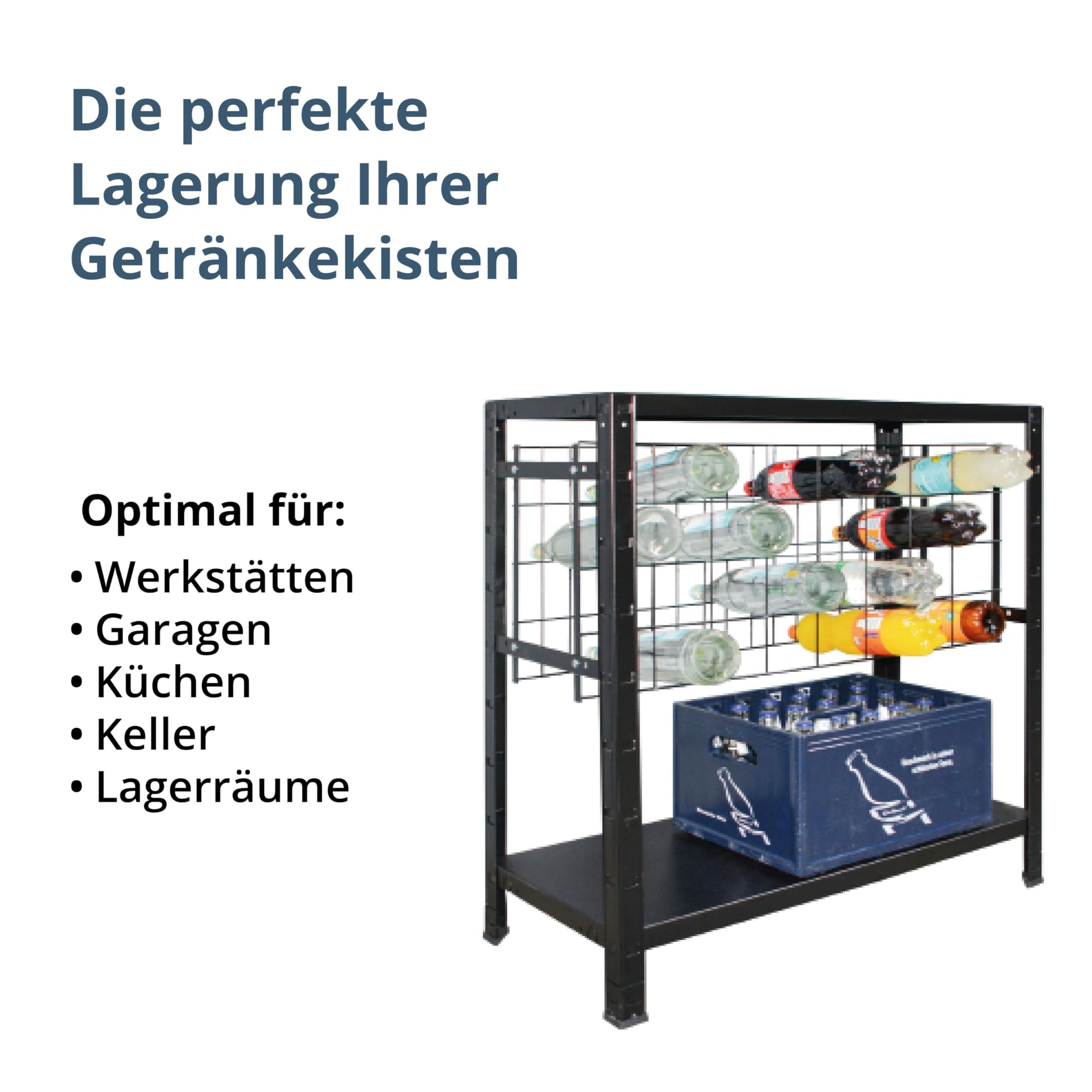 SCHULTE Regalwelt Weinregal für bis zu 32 Flaschen, 90x80x35 cm (HxBxT), schwarz, Getränkeregal, Weinflaschenregal, Flaschenregal