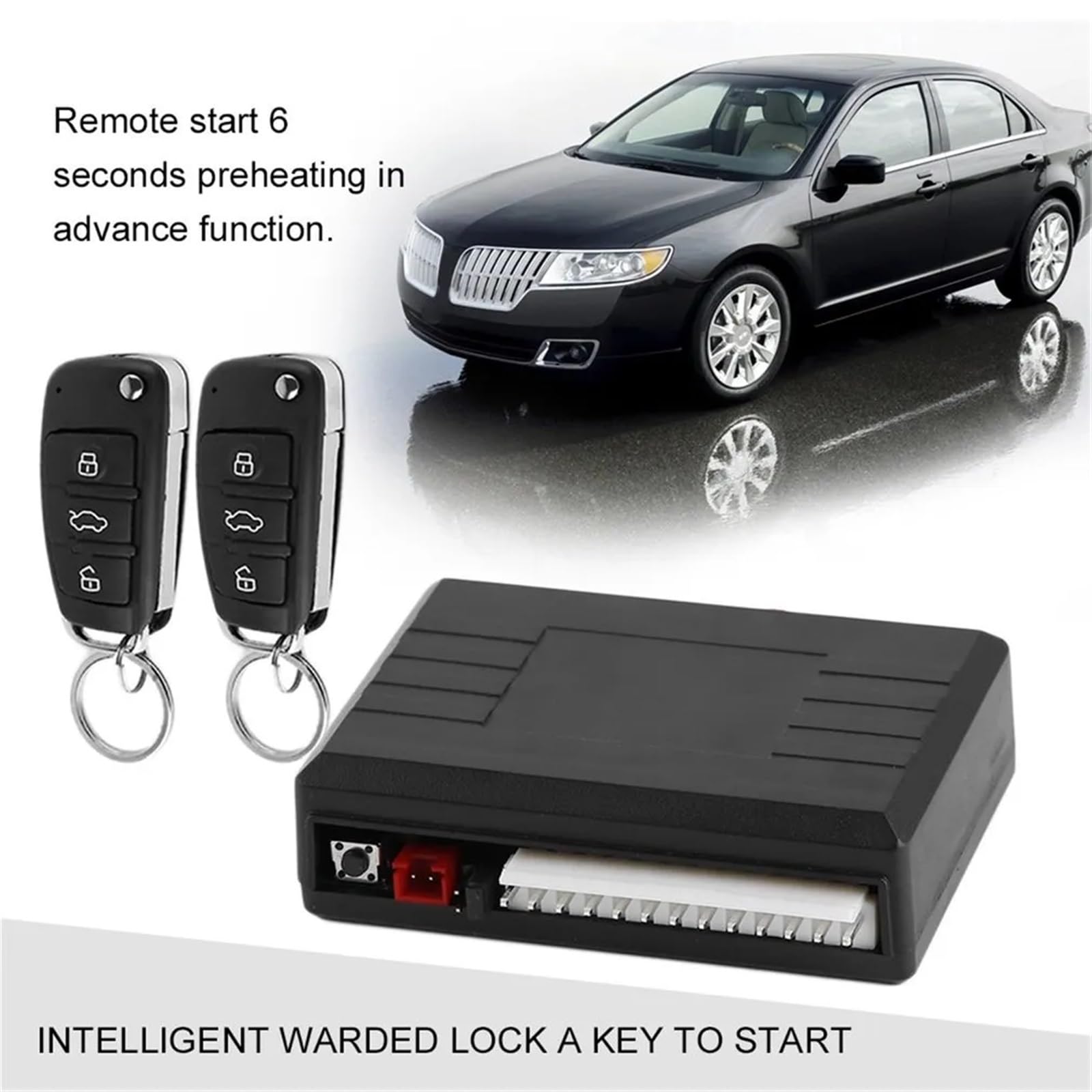 SystèMe D'Alarme Antivol pour Voiture Système d'alarme de Voiture Universel, télécommande, Verrouillage Central des Portes, Kit de système d'entrée sans Fil, Alarme Automatique de Voiture