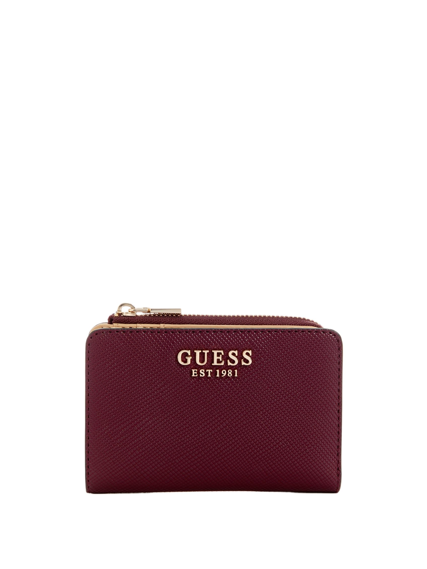 Guess Bolena - Porta carte con cerniera, colore: vino