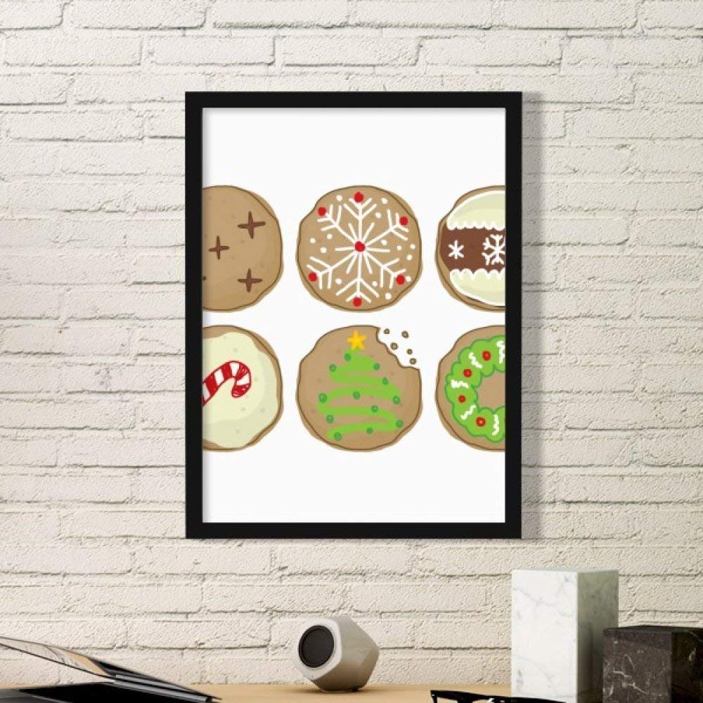 Cadeau de Noël cadre photo arbre vert géométrique et peinture moderne pour la maison