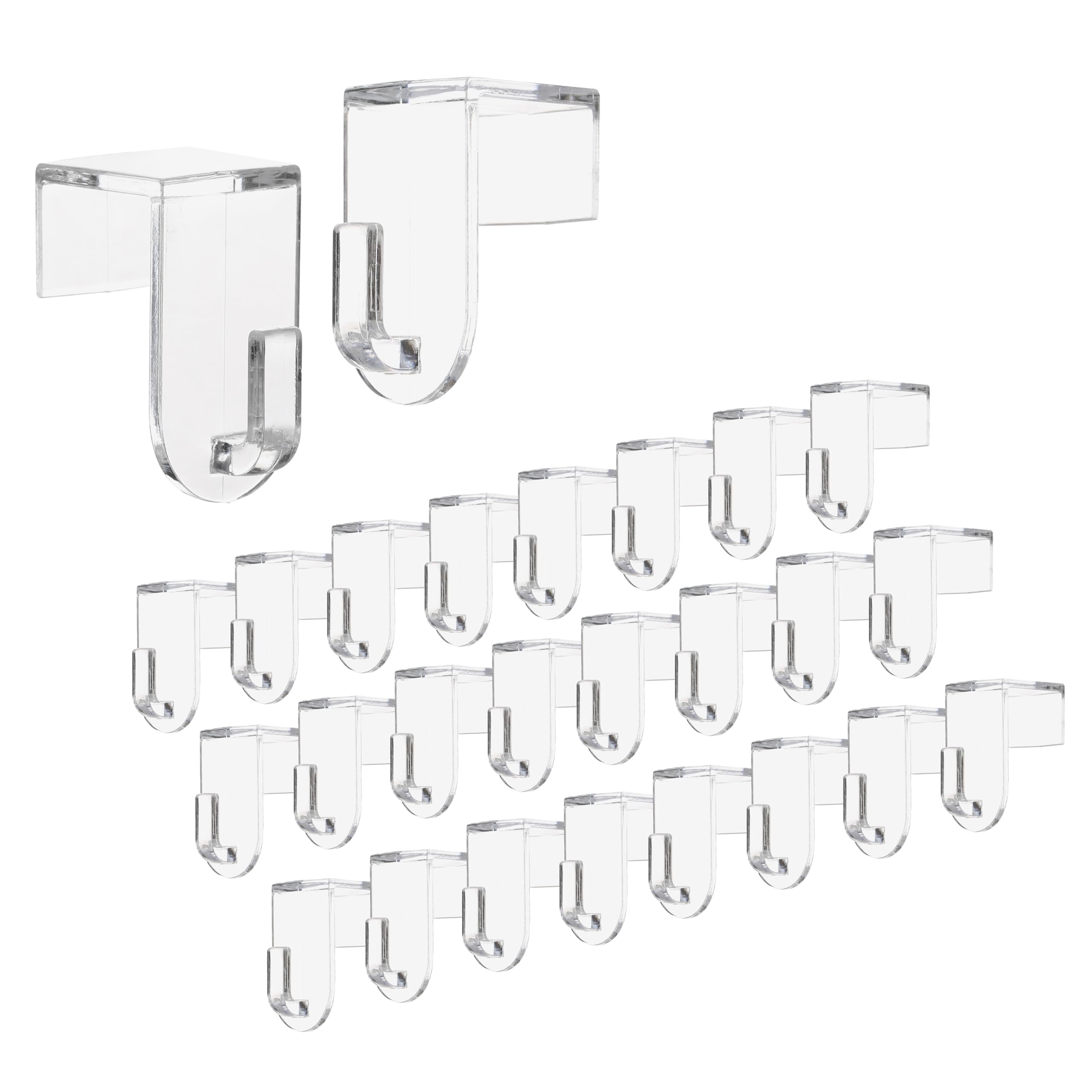 Nordstern Fensterhaken 24er Pack - Transparente Türhaken zum
