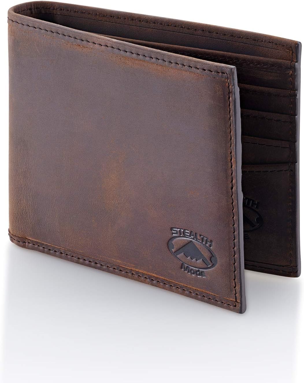 Stealth Mode RFID Wallet for Men - Genuine Napa Leather Bifold Mens Wallet with 8 Card Slots & Divided Billfold - Elegant Gift Box Packaging, RFID Blocking Technology - Image 7