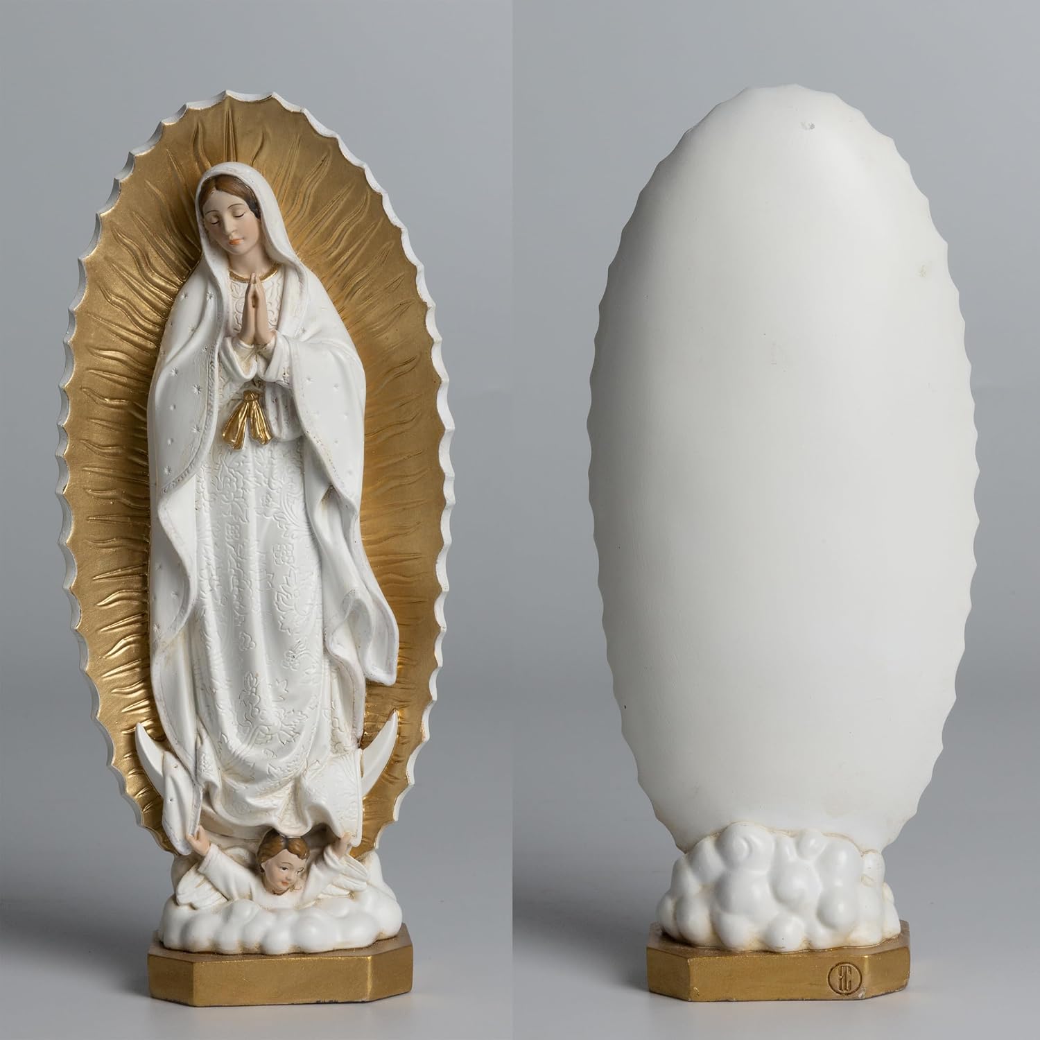 BC Catholic Our Lady of Guadalupe Statue, 7" H Virgen De Guadalupe Figure, Holy Mother Mary Religious Gift, Catholic Decor, Handpainted Renaissance Sculpture Purity & Grace Collection by Buildclassic