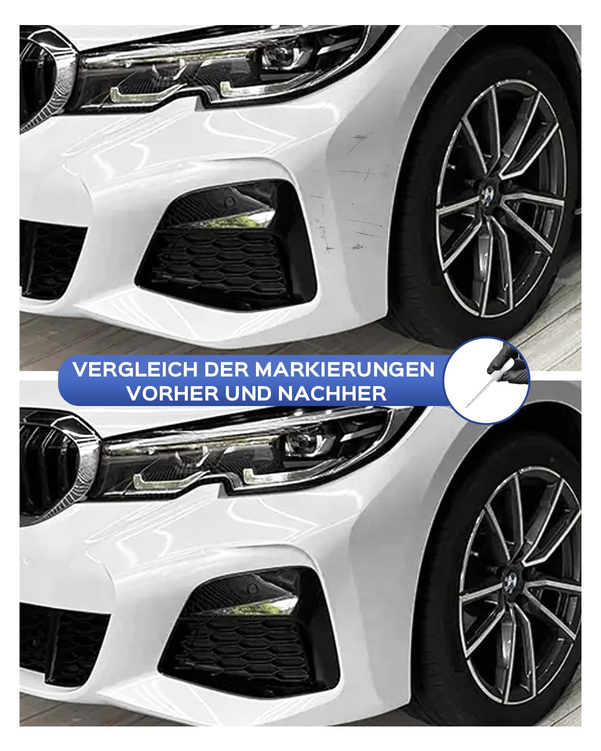 BMW Kit penna per ritocchi vernice 300 Bianco Alpino