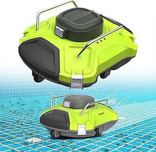 Aspirador De Piscina RobóTico Sem Fio, Aspirador De Piscina AutomáTico, SucçãO Poderosa, Ipx8 à Prova D'áGua, Motor Duplo, Filtro Fino De 200μM Para Piscina Plana Acima/Dentro Do Solo Até 100㎡