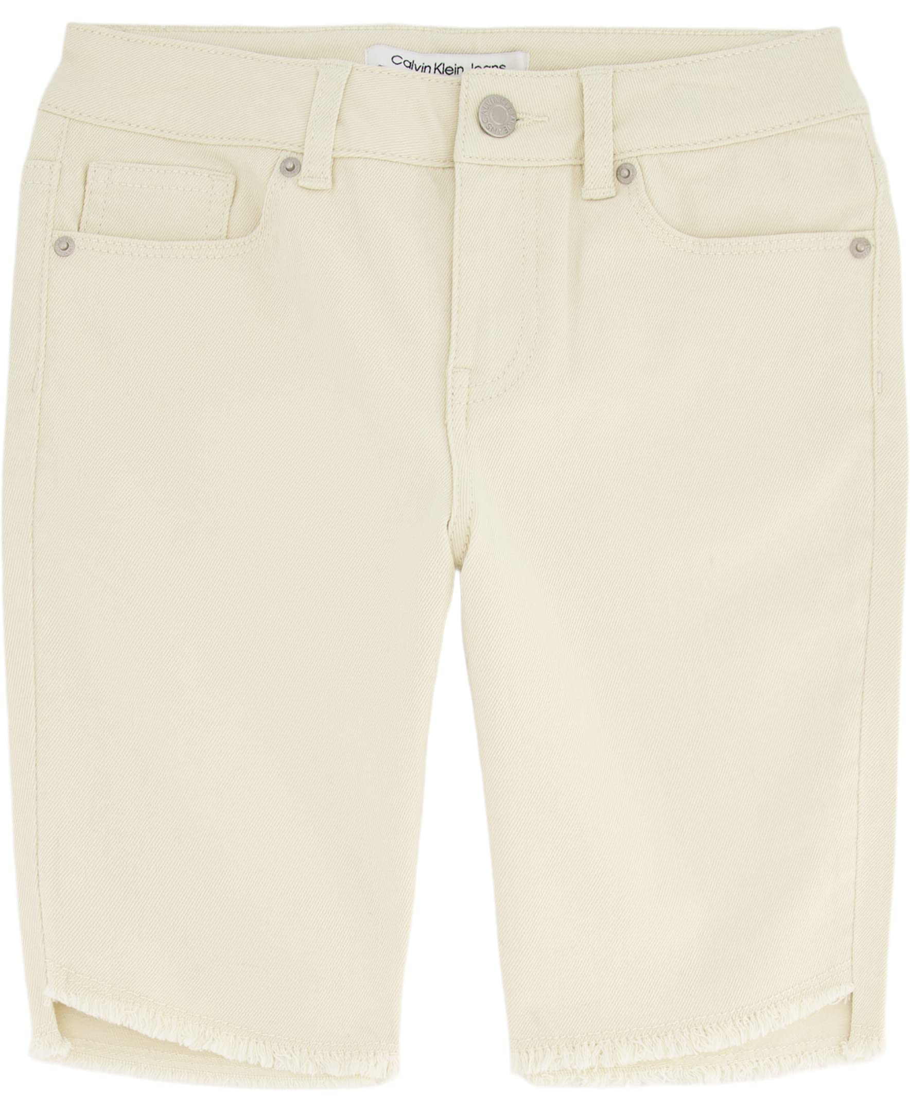Calvin Klein Bermuda Jean, Denim Elasticizzato, vestibilità Skinny, Orlo Arrotolabile Pantalocini Bambine e Ragazze